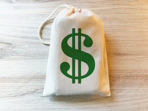 Dollar Sign Money Bag Favor Gift Bag
