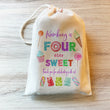 Load image into Gallery viewer, Four Ever Sweet Birthday Thank You Favor Bag 4th Birthday