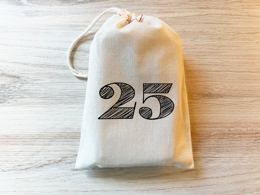 Advent Christmas Calendar Bags Numbers Design