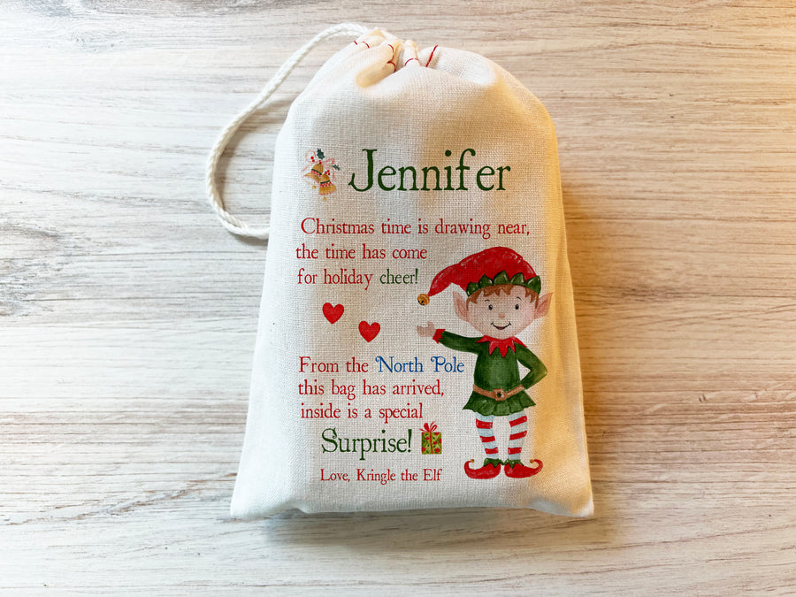 Christmas Elf Personalized Bag Elf Arrival Kit