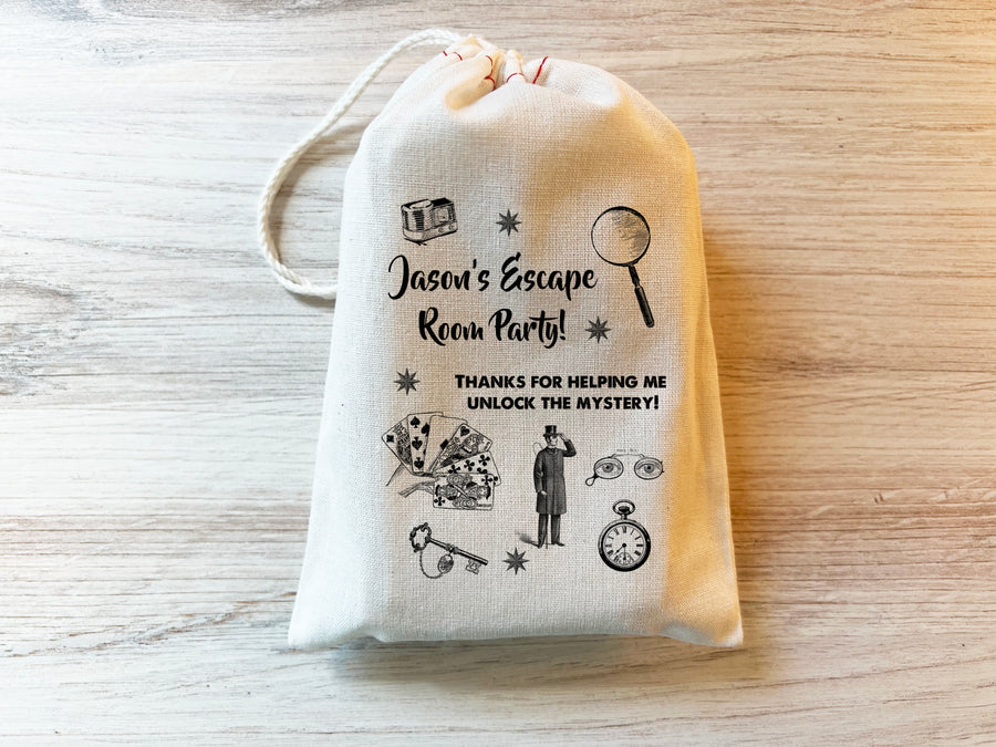 Escape Room Party Mystery Gift Party Favor Bag