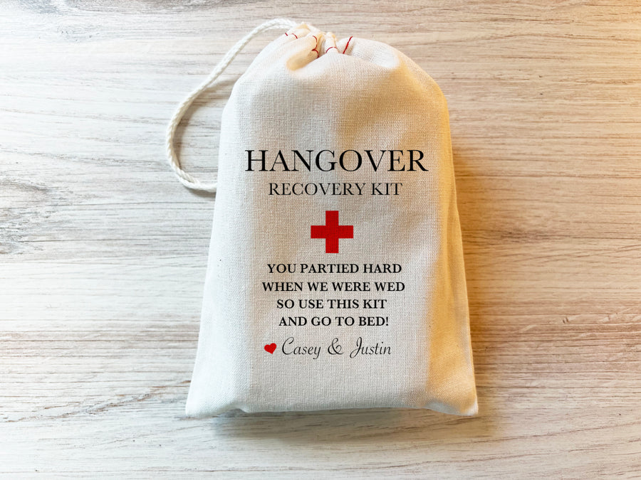 Partied Hard Wedding Recovery bag - Hangover Kit