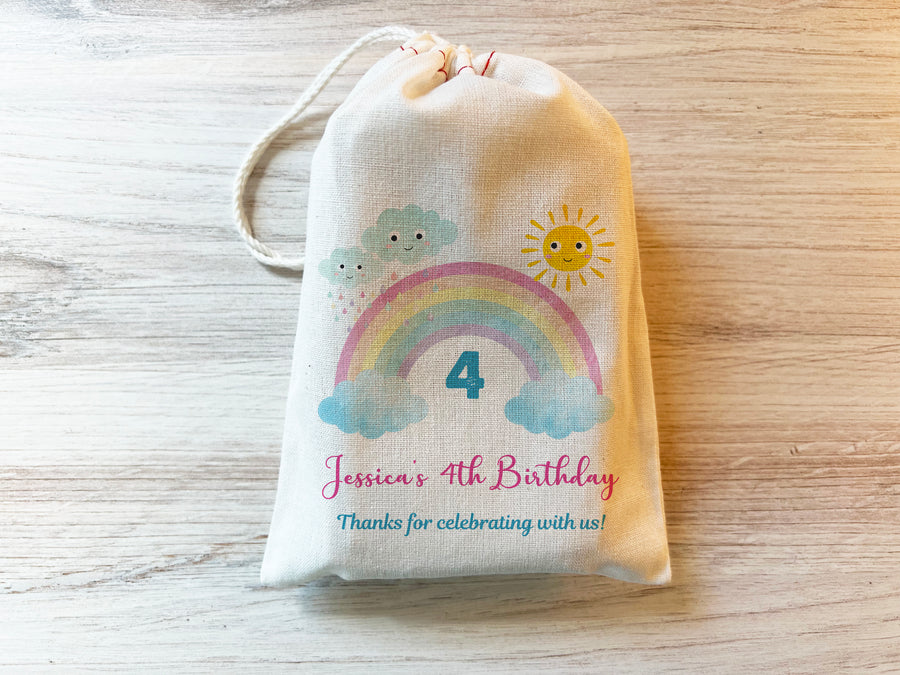 Rainbow Birthday Party or Baby Shower Bag